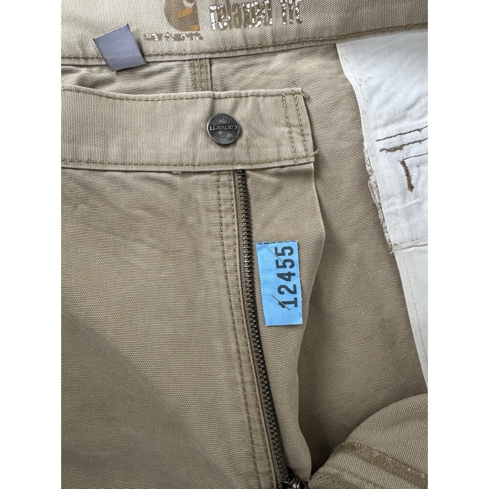 Carhartt Men’s Relaxed Fit Cargo Work Pants Size 42x32 Tan Cotton - Picture 7 of 10